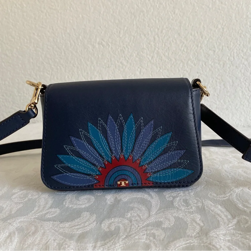 Tory Burch Lilium Micro Satchel Navy blue